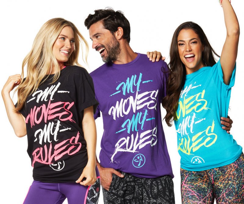 Zumba My Moves My Rules Party Tee Purple only