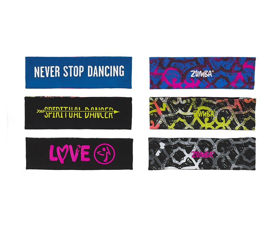 Zumba Spiritual Dancer Reversible Headbands 3 Pack