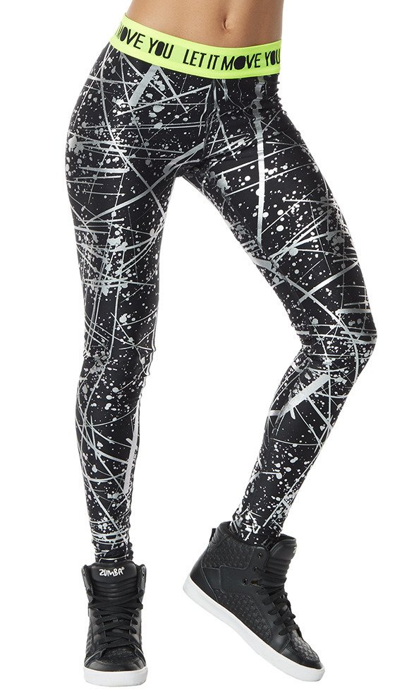 Small Zumba Tights Zumba Hyper Melt Metallic Long Leggings Size