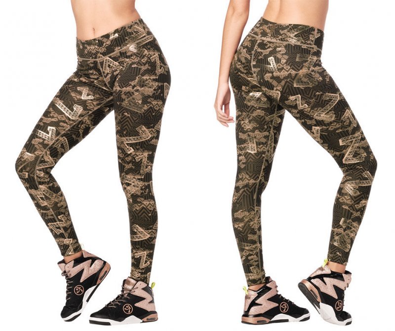 Zumba Mix It Up Perfect Ankle Leggings - Seaweed