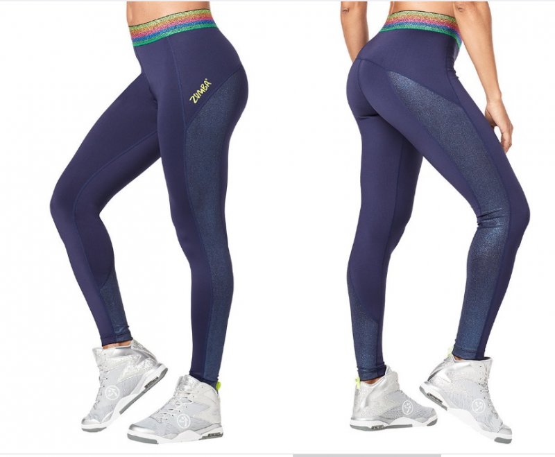 【XS】All That Glitters Is Zumba High Waisted Crop Leggings Zumba All That Glitters Is Zumba High Waisted Crop Leggings