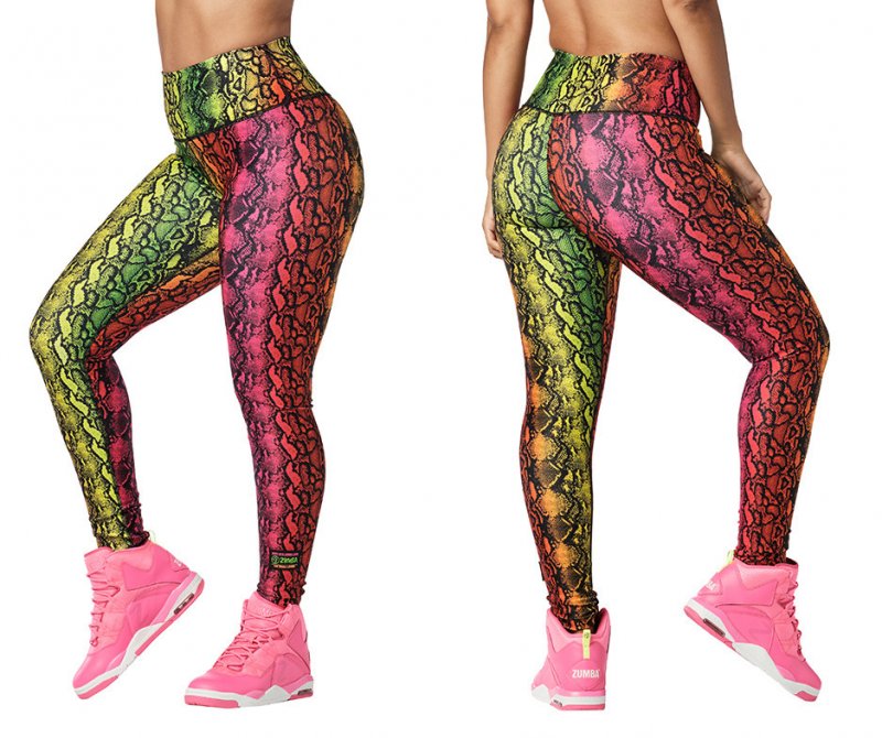 Zumba Wild For Zumba High Waisted Long Leggings - XS - Get In Lime