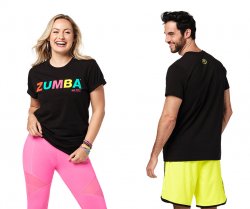 Zumba Bright Bold Zumba Unisex Tee XS/S, M/L - Bold Black