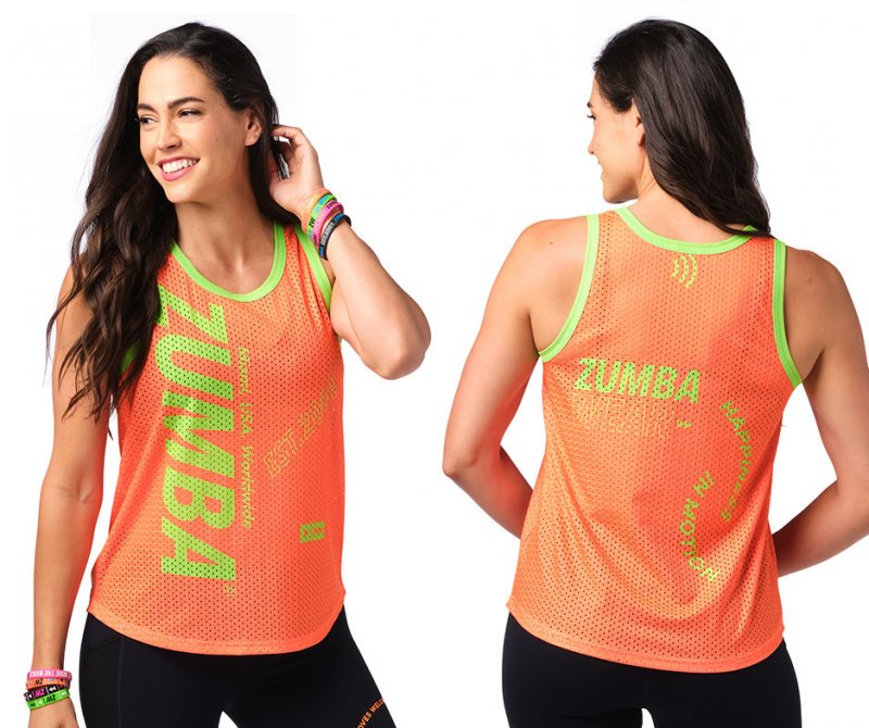 Zumba Wear Jersey Tank - Orange Marmalade