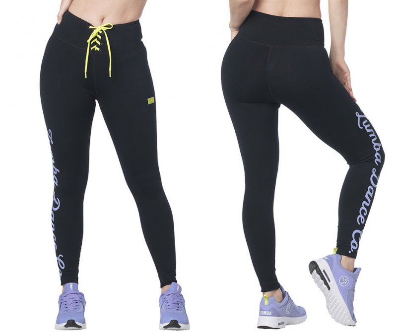 Zumba Dance Co. Laced Up Waistband Ankle Leggings – Zumba