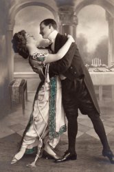 Thumbnail of Amorous Couple Antique Photo Postcard Reproduction