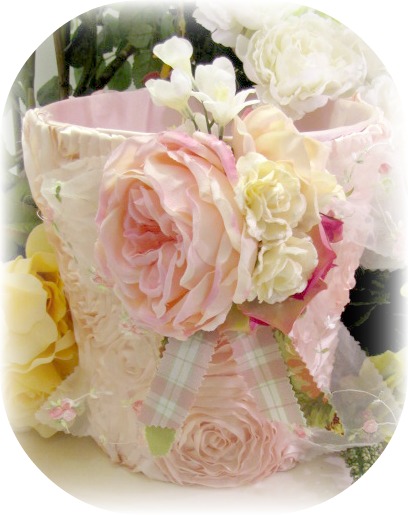 Thumbnail of Rose Blush Cottage Collection Wastebasket