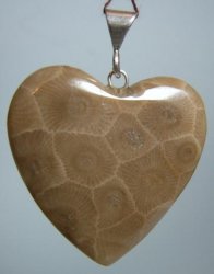 Thumbnail of  Petoskey Stone Heart Pendant