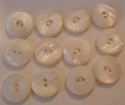 Thumbnail of 12 pearl buttons button MOP Shell 2 hole BJs