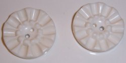 Thumbnail of Lot of 2 Art deco White Plastic buttons 