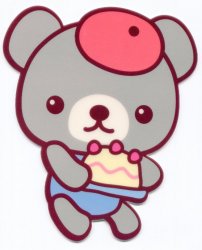 Thumbnail of Gray Bear Die Cut Mouse Pad #1 (S0297) 