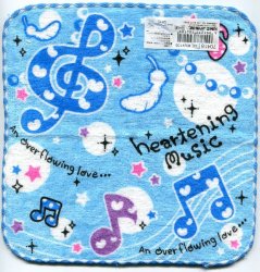 Thumbnail of Kamio Heartening Music Face Towel Wash Cloth #1 (T0538)