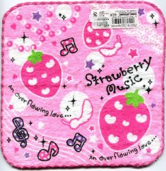 Thumbnail of Kamio Strawberry Music Face Towel Wash Cloth #1 (T0540)