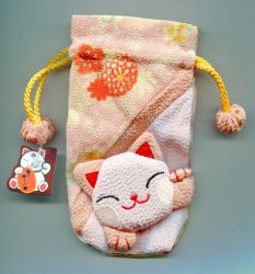 Thumbnail of Japanese Style Beckoning Cat Maneki Neko Drawstring Bag Part 1 #10 (AD0096) 