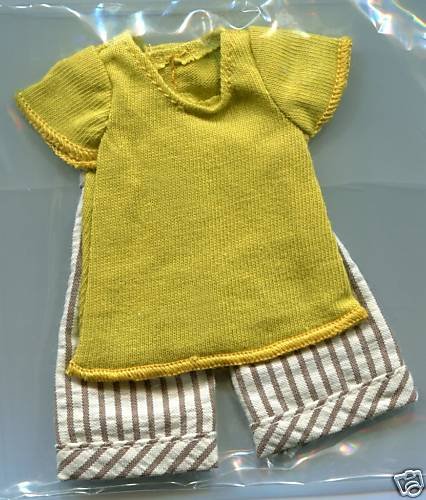 Thumbnail of Sugar Mag Blythe / Pullip Yellow Top Strip Pant #1 (CB0029) 