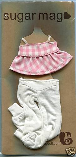 Thumbnail of Sugar Mag Blythe / Pullip Pink Top White Pant Set #1 (CB0031) 