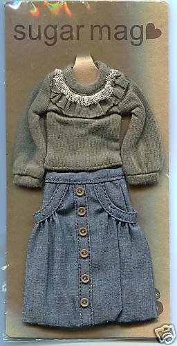 Thumbnail of Sugar Mag Blythe / Pullip Top Long Skirt Set #1 (CB0036) 