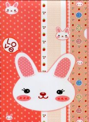 Thumbnail of Colorful Animal A4 Plastic File Folder #4 (Rabbit)