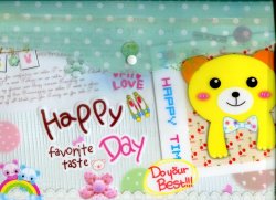 Thumbnail of Animal Happy Day A4 Plastic File Folder Bag #1 (Bear)