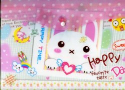 Thumbnail of Animal Happy Day A4 Plastic File Folder Bag #2 (Rabbit)