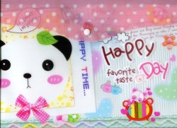 Thumbnail of Animal Happy Day A4 Plastic File Folder Bag #3 (Panda)
