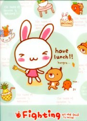 Thumbnail of Rabbit Food Fighting 4 Pockets A4 Plastic File Folder #4