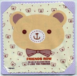 Thumbnail of Bear Friends Row Microfiber Eyeglasses Cleaning Cloth #1 (EC0071)