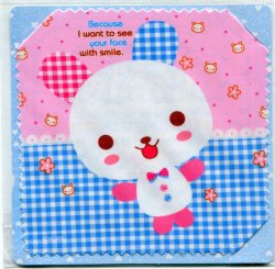 Thumbnail of Rabbit with Checker Microfiber Eyeglasses Cleaning Cloth #1 (EC0074)