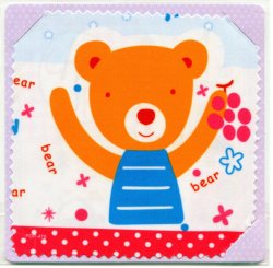 Thumbnail of Bear and Grapes Microfiber Eyeglasses Cleaning Cloth #1 (EC0076)
