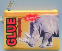 Thumbnail of Glue Rhinoceros Shiny Coin Purse Bag #1 (AC0091)