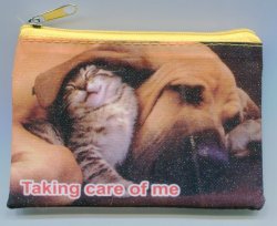 Thumbnail of Cat and Dog Shiny Coin Purse Bag #1 (AC0098)