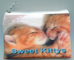 Thumbnail of Two Cats Shiny Coin Purse Bag #1 (AC0099)