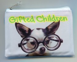 Thumbnail of Dog with Glasses Shiny Coin Purse Bag #1 (AC0100)