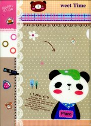 Thumbnail of Happy Animal A4 Plastic File Folder #4 (Panda)