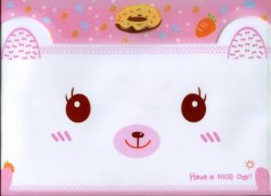 Thumbnail of Animal Face A4 Plastic File Folder Bag #2 (Rabbit)