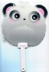 Thumbnail of Furry Hamster Die Cut Plastic Hand Fan #1