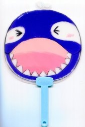Thumbnail of Blue Whale Die Cut Plastic Hand Fan #1