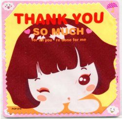 Thumbnail of Girl Thank You So Much Microfiber Eyeglasses Cleaning Cloth #1 (EC0084)