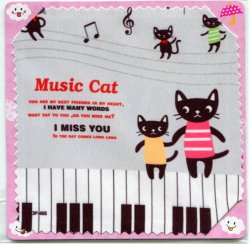 Thumbnail of Music Cat Microfiber Eyeglasses Cleaning Cloth #1 (EC0085)