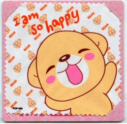 Thumbnail of Bear I am So Happy Microfiber Eyeglasses Cleaning Cloth #1 (EC0089)