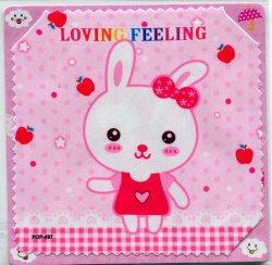 Thumbnail of Rabbit Apple Loving Feeling Microfiber Eyeglasses Cleaning Cloth #1 (EC0095)