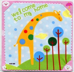 Thumbnail of Giraffe Welcome to My Home Microfiber Eyeglasses Cleaning Cloth #1 (EC0098)