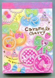 Thumbnail of Kamio Caramel Cherry 2 Design Mini Memo Pad #1 (M0925) 