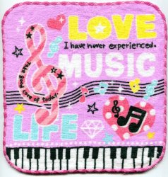Thumbnail of Kamio Love Music Life Face Towel Wash Cloth #1 (T0800) 