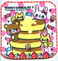 Thumbnail of Kamio Honey Animals Face Towel Wash Cloth #1 (T0804) 