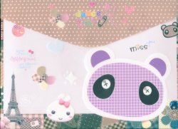 Thumbnail of Animal Head A4 Plastic File Folder Bag #1 (Panda) 