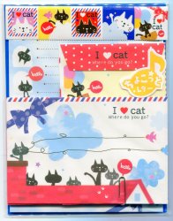 Thumbnail of Q-Lia I Love Cat Letter Set #1 (L0873) 