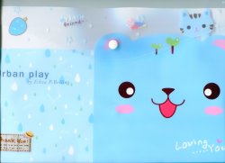 Thumbnail of Animal Friend A4 Plastic File Folder Bag #2 (Dog Cat) 