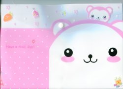 Thumbnail of Animal Friend A4 Plastic File Folder Bag #3 (Bear Monkey) 