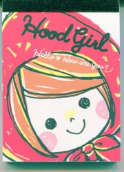 Thumbnail of Kamio Red Riding Hood Girl 2 Design Mini Memo Pad #1 (M0949) 